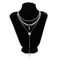 thumbnail image 4 of NICKSUN Vintage Religious Cross Y Drop Layered Necklace, Multilayer Beaded Virgin Mary Medal Stackable Necklaces, Gothic Crystal Colorful Rhinestone Lariat Neck Jewelry for Women, 4 of 4
