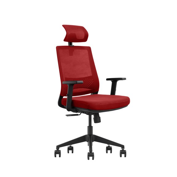Silla Ejecutiva Ergonómica Ferrini Oficina Mesh Roja