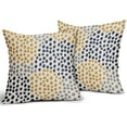 thumbnail image 2 of Blue Yellow Pillow Covers 20x20 Set of 2 Boho Design Gray Polka Dot Throw Pillows Modern Art Trendy Print Decorative Outdoor Pillowcase Square Cushion Cover Linen Pillow Case for Home Sofa Couch Bed, 2 of 6