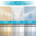 thumbnail image 2 of 4PK 8FT LED Strip Light, 90W, 120-277V 11700LM 8FT LED Shop Light, 3500/4000/5000K, 0-10V Dimmable Commercial LED Shop Lights for Garage Warehouse,UL DLC(Chain Inside Lamp Shade), 2 of 5