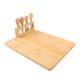 thumbnail image 4 of Tabla de quesos Tabla de embutidos de bambú Rectangular 3 áreas separadas Fácil de limpiar Tabla de cocina sin olor con cuchillos, 4 of 15