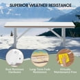 thumbnail image 3 of WestinTrends Cape May 90" HDPE Rectangle Outdoor Patio Dining Table With Umbrella Hole and Metal Frame, Teak, 3 of 15