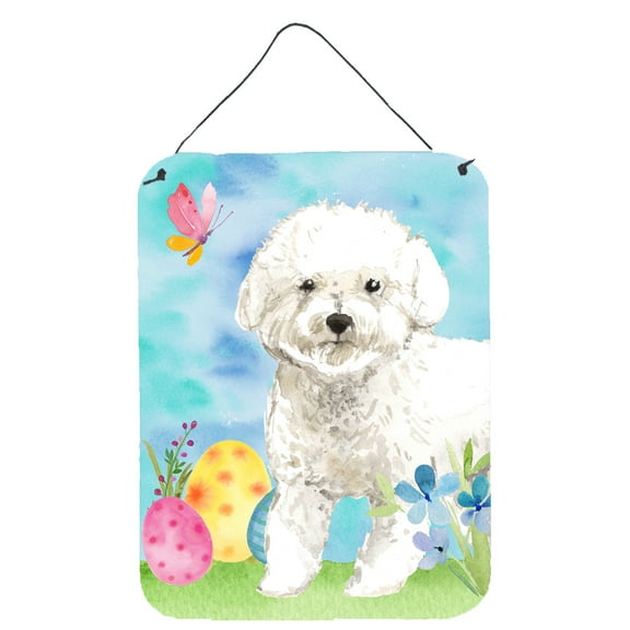 Easter Eggs Bichon Frise Wall or Door Hanging Prints