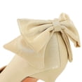 thumbnail image 6 of Women Pointed Toe High Heel Stiletto Pumps 6.5CM Satin Pump Bow Wedding Evening Party Court Shoes, 6 of 7