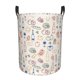 thumbnail image 1 of Fotbe Doodle Wine Cesto de Ropa con Asas, Cesto Impermeable de Gran Capacidad, Bolsa de Lavado para Dormitorio, Cesto de Ropa con Ruedas y Asas-Small, 1 of 6