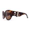 thumbnail image 3 of Womens Oversized Thick Temple Large Y2K Designer Sunglasses Tortoise - Brown, 3 of 4