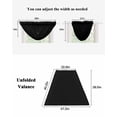 thumbnail image 5 of Black Sheer Waterfall Valance Curtains for Window, Solid Color Farmhouse Black Rod Pocket Sheer Topper Swag Curtains for Living Room, Kitchen 38.5"W x 47.2"L, 2 Panels, 5 of 7