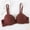 Brick Red, variant on Women's Thin Solid Color Comfortable Breathable Push Up Bra With Underwire Triple Bra Sports Bra for Women Bush up Bra Keyhole Bra Non Removable Padded Sports Bras for Women Sports Bra Padded Bandeau