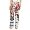 thumbnail image 3 of Naloa Bird and Floral Print Women’s Ultra-Soft Comfy Pajama Lounge Pants with Pockets & Drawstring, 3 of 8