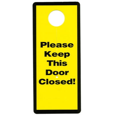 Parent Units Garage and Basement Door Safety Sign