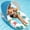 White, variant on Inflatable Pool Floats with UPF50+ Canopy-Removable-120 ° Adjustable, Large Pool Beach Floating Raft Lounge with 2 Cup Holders, Swimming Inflatable Pool Floats for Beach, Lake, Party