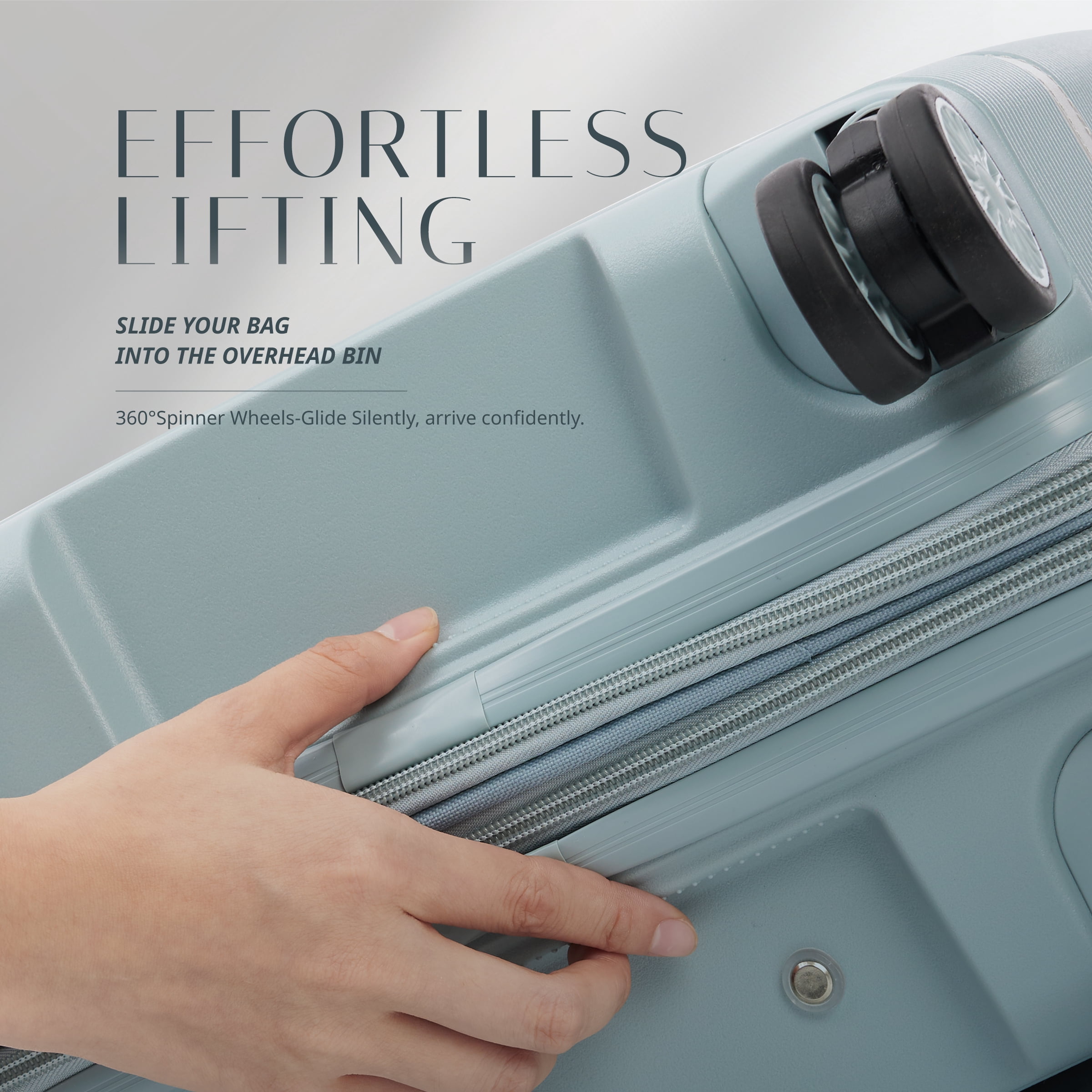 Verage Florence Hardside Carry-On PP Luggage with Spinner Wheels, 20-Inch Lightweight Expandable Suitcase with TSA Lock, Artist-Inspired Stylish Travel Luggage