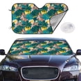 thumbnail image 3 of Lsque Hawaiian Style Car Windshield Sun Shade | Accordion Folding Style Auto Shade for Car Truck SUV Van | Blocks UV Rays Sun Visor Protector | Small, 3 of 7