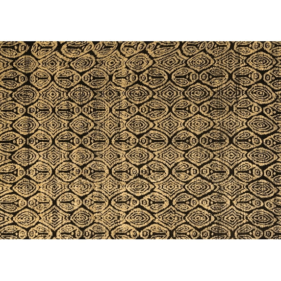 Ahgly Company Indoor Rectangle Abstract Brown Modern Area Rugs, 3' x 5'