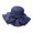 navy blue, variant on Spring Summer Outdoor Sunscreen Wide Brim Panama Hat Foldable Fisherman Cap Beach Cap Bucket Hat Bow Straw Hat Sun Hat KHAKI