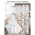 thumbnail image 4 of No Hook Shower Curtain with Snap in Liner,Vintage Farm Daisy Floral Waterproof Bath Curtain Double Layers with See Through Top Window,Pastoral Botanical Wild Flowers Hotel Shower Curtains 72x72in, 4 of 9