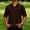 Coffee, variant on COSFO Casual Men's Polo Shirts Short Sleeve Brown Waffle Shirt Loose Fit Golf Pullover Collared with Pocket Tops