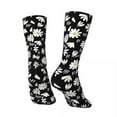 thumbnail image 4 of Ditsy Floral Socks White Flowers Print Trendy Stockings Women Men Soft Breathable Outdoor, 4 of 7