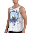 thumbnail image 2 of Zufioo Not All Who Wander Are Lost2 Print Men's Vest, Sleeveless Quick-drying Muscle T-shirt, Suitable for Sports Fitness, Home Leisure Wear-Medium, 2 of 7