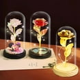 thumbnail image 5 of Rose Flower,Gifts for Women,Birthday Gift for Mom,Eternal Artificial Roses with LED Light Glass Cover, Light Up Rose in Glass Dome, Thanksgiving,Valentine's Day, 5 of 6