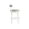 thumbnail image 3 of Alaterre Furniture Hanover Swivel Low Back Bar Height Bar Wood Stool, White and Gray, 3 of 9
