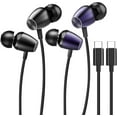 thumbnail image 2 of HSAPOW-(2Pack) Wired USB C Earbuds for iPhone 17 16 Pro Max 16e 16 Plus 16Pro 15 Pro Max 15 Plus 15Pro, USBC Headphones in-Ear Earphones Type C Ear Buds with Mic Volume Control HiFi Stereo Noise Canc, 2 of 4