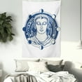 thumbnail image 4 of Psychedelic Tapestry, Occult Human Figure on Foreground of Planetary Space System Magic Graphic, Wall Hanging for Bedroom Living Room Dorm Decor, 60W X 80L Inches, Berry Pale Grey, by Ambesonne, 4 of 5