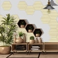 thumbnail image 2 of Hexagon Wood Grain Peel and Stick Wall Tiles, 10 PCS Self-Adhesive PVC Vinyl Backsplash Tiles, Waterproof Removable Hex Tile Stickers for Kitchen Bathroom Living Room, 7.87x9.06 inch, 2 of 8