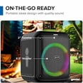 thumbnail image 3 of Gemini GGO Series Portable Bluetooth TWS Karaoke Speaker with Lights, Microphone, and Remote, Black, GGO-650L GGO-650L, 3 of 7