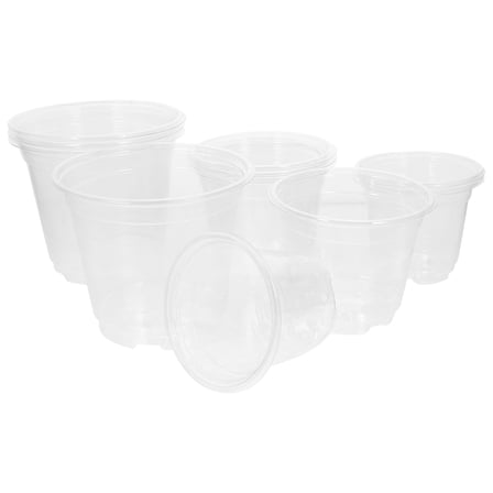 WORGEOUS 12Pcs Plastic Plant Pots Planter Nursery Pots Small Plastic Clear Nursery Pots