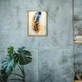 thumbnail image 2 of Shiartex Feather Canvas Wall Art for Living Room Bedroom Modern Artwork Blue Watercolor Feather Print Picture Framed Wall Decor Ready to Hang for Home Office Decoration 12x16in/16x20in, 2 of 4