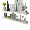 thumbnail image 2 of 2 White MDF Floating Wall Display Shelves Book/DVD Storage, 2 of 3