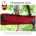 thumbnail image 4 of 1Pack Trombone Storage Bag Oxford Cloth Red Musical Instrument for Musicians 33.5*11*11in, 4 of 9