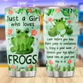 thumbnail image 2 of Green Frog Tumblers Coffee Women Stainless Steel Tumbler 20 Oz Cup Mug Funny Insulated Travel Mugs Gifts For Frog Lovers Women Birthday Kitchen Accessories Supplies, 2 of 6