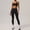 Noir (Bras + Pantalon), variante sur PISONIC Ensembles d'Entraînement Deux Pièces pour Femmes Soutien-Gorge de Sport Assorti Taille Haute Short Moulant Gym Yoga Vêtements Athlétiques