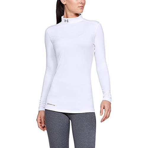 Download Under Armour - Under Armour Women ColdGear Authentics Mock Long Sleeve Shirt White X-Large ...