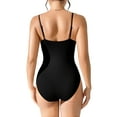 thumbnail image 2 of YUSHOW Women Sexy Scoop Neck Strap Bodysuit Backless Bodysuit Top Black,L, 2 of 7