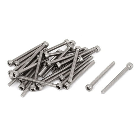 

Unique Bargains M3x35mm 0.5mm Pitch Stainless Steel Bolts Socket Cap Head Hex Key Screws 30pcs