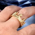 thumbnail image 3 of HIJONES Women Men's Royal Crown Ring Stainless Steel Vintage Jewelry Gold Size 7, 3 of 4