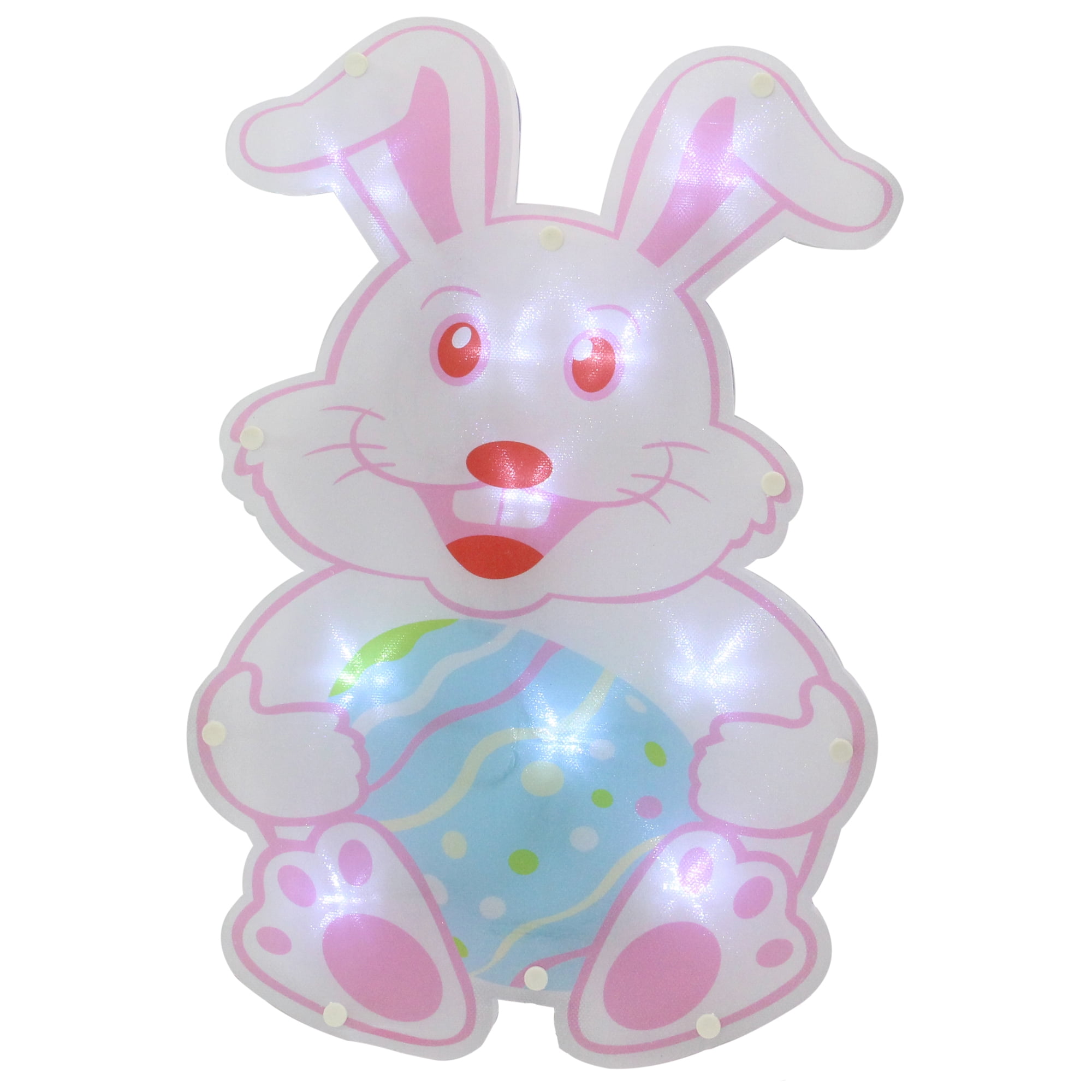 14" Battery Operated LED Lighted Easter Bunny Window Silhouette