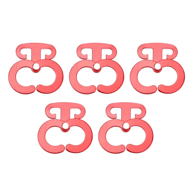 Camping Accessory, Versatile Self Lock Aluminium Alloy T Ring Hooks for Outdoor Red,Blue,Gold