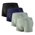 thumbnail image 1 of Plebaso Underwear Boxers for Men Comfortable Stretch Boxer Soft Briefs Breathable Men's 4 Pack Underpants, 1 of 2