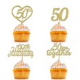 thumbnail image 1 of Decoración para cupcakes ZitTro para 50 aniversario de boda, 24 unidades, 1 of 7