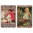 thumbnail image 1 of Kit Pintura Hierro Rectangular Con Placa Metal Vintage para Niña Pequeña 20x30cm 2 Uds., 1 of 9