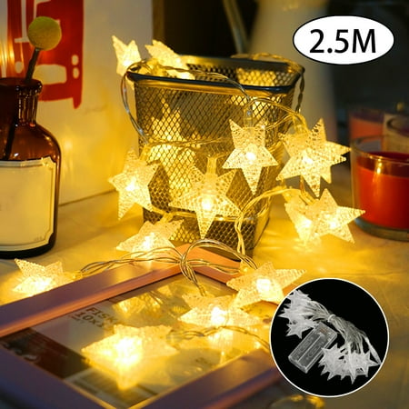 2 5m Led String Star Fairy Lights Battery Operated Waterproof Lamps 2 5m Led String Star Fairy Lights Battery Operated Waterproof Lamps For Bedroom Wedding Christmas Decor Warm White