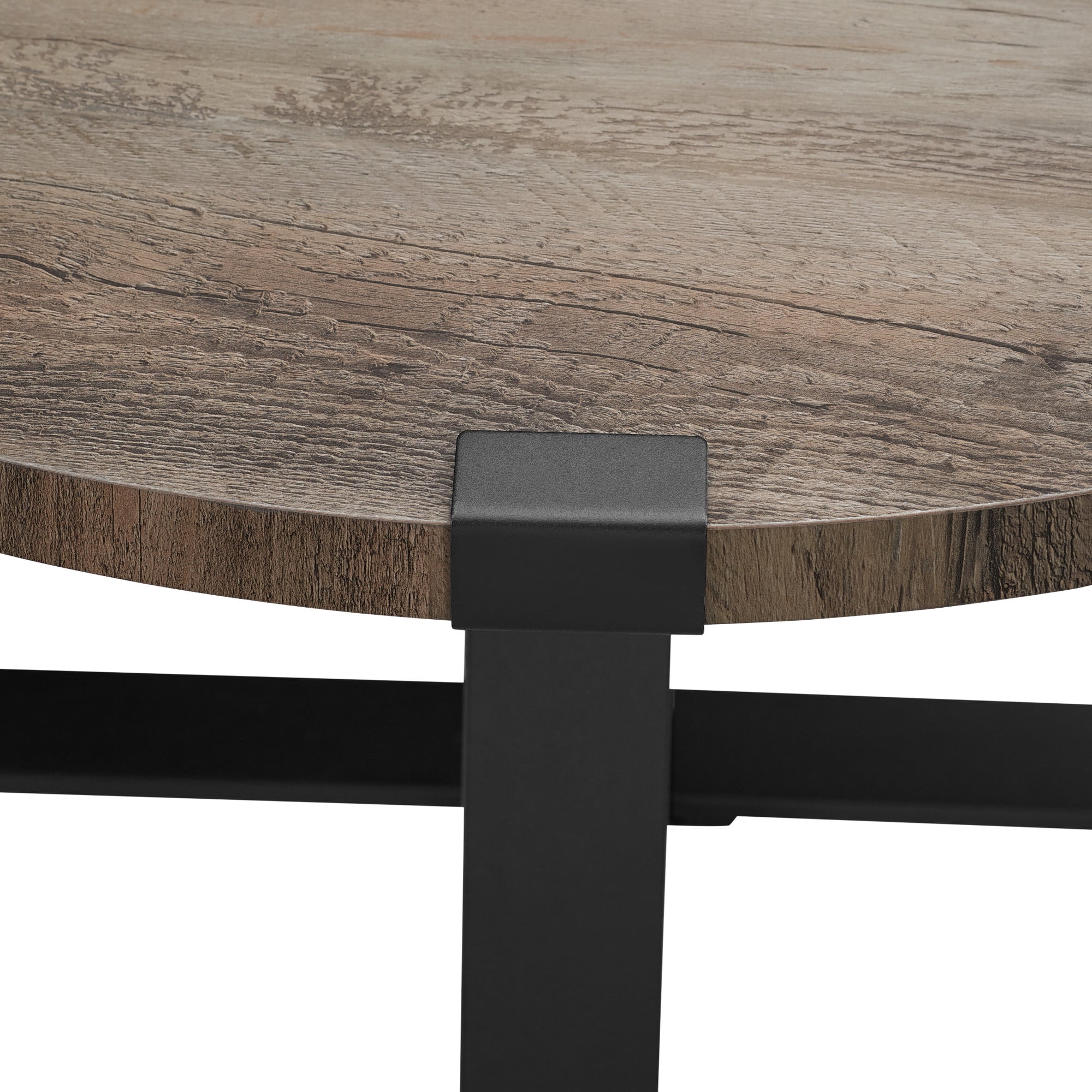 Walker Edison Slate Wrap Leg Coffee Table, Grey Wash