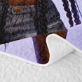 thumbnail image 5 of spefrowx Modern Braided Vinyl Girl Twin Quilt Set for Girls Boys, Lavender Music Lover Twin Coverlet Set, 2 Pieces, 5 of 7