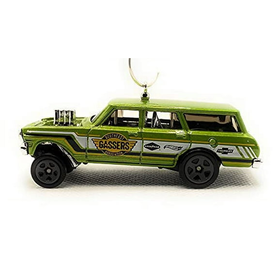 1964 Chevy Nova Gasser Christmas Ornament 1:64 Green