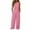Pink, variant on 2 Piece Outfits for Women Summer Suits Matching Set Sleeveless Button Irregular Hem Tank Tops and Button Decor Wide Leg Pants with Pockets Loose Comfy Beach Vacation Clothes Pink XL