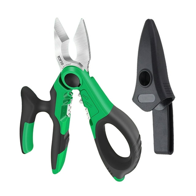 Tijeras multifuncionales para electricista, pelacables de 7 ", herramientas para electricistas de fácil corte, de cables para electricistas